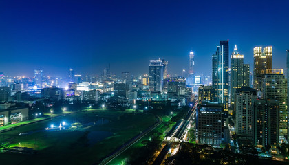 Fototapeta na wymiar Bangkok city night view, Thailand