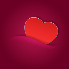 Valentines day card with heart