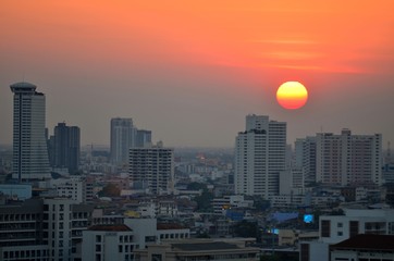 Fototapeta premium Sunset in The city