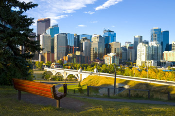 The City of Calgary Skyline at Sunrise