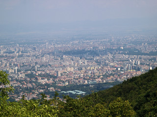 Fototapeta premium The View of Sofia from Vitosha National Park