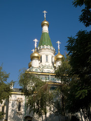 Fototapeta na wymiar Rosyjski Kościół Prawosławny w Sofii