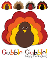 Turkey stickers in vector format.