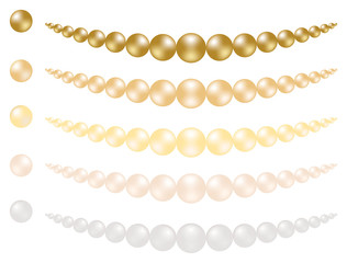 White, Cream and Gold Pearls