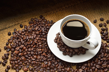 coffee cup nd coffee beans