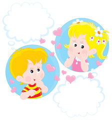 Girl and Boy dreaming