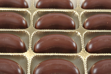 Close-up look of moon shape chocolate