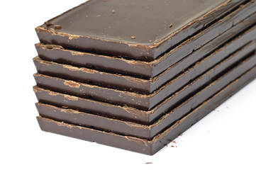 Stack of brown chocolate