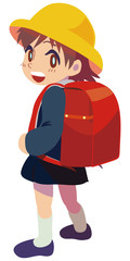ランドセルを背負う女の子