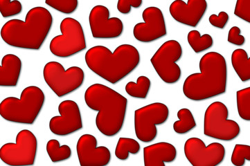 Valentine background - lot of red hearts