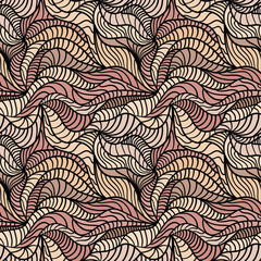 Seamless abstract hand-drawn vector pattern, hair background