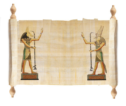 Scroll with Egyptian papyrus