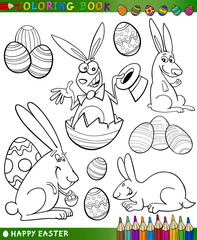 thèmes de dessins animés de pâques à colorier