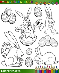Peel and stick wall murals DIY easter cartoon themes for coloring