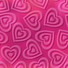 Seamless background, Valentine hearts