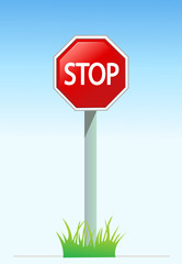 Vector illustration of Stop sign