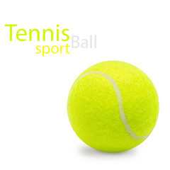 Tennis ball isolated on white