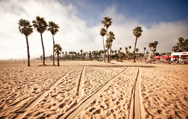 Abwaschbare Fototapete Seebrücke Strand von Santa Monica, Kalifornien, USA