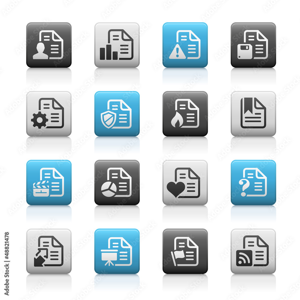 Poster documents icons - 2 // matte series