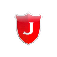 Secure shield letter J.