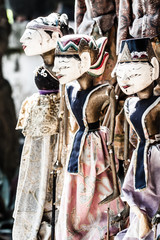 Traditional puppets made of wood.