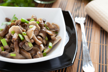 Salad of pickled honey agarics