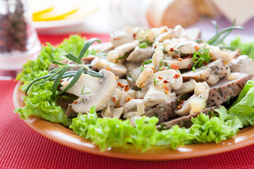 juicy side dish - meat and mushrooms