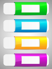 Set of colorful banner template. Vector illustration. 