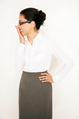 glückliche Geschäftsfrau