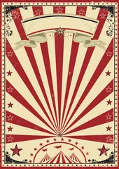 Cercles muraux Poster vintage Cirque rouge vintage