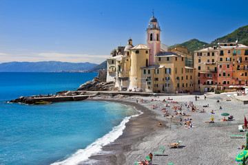 Fototapeta na wymiar piękne wybrzeże Liguryjskie Włochy Camogli