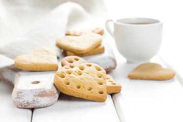 Morning coffee with cookies