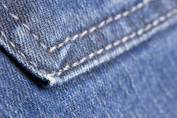 Macro denim stitch