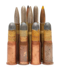 bullets on a white background