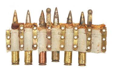bullets on a white background