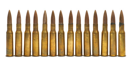 bullets on a white background