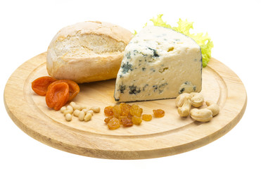 Slice of blue cheese
