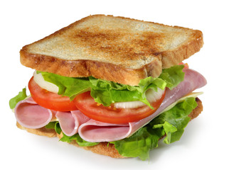 Emparedado de jamón y queso.