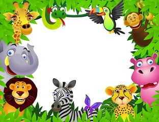 Obraz premium Safari zwierząt kreskówki