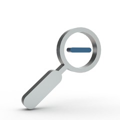 3d icon Verkleinern Silber