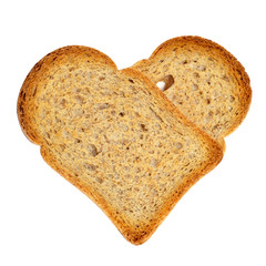 heart-shaped bread rusks