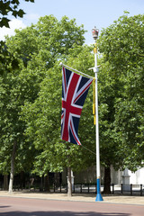 Flagpole with british flag