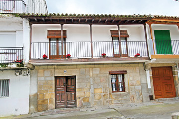 Casa típica de Aldeanueva del Camino, Cáceres, España