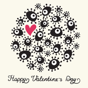 Fototapeta Valentine's day greeting card