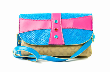 single women bag on white background