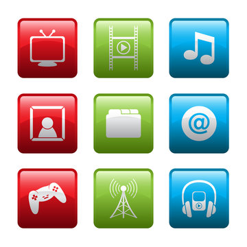 Electronic entertainment icons