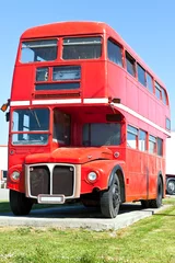 Rolgordijnen Old Red London Double Decker Bus © dvoevnore
