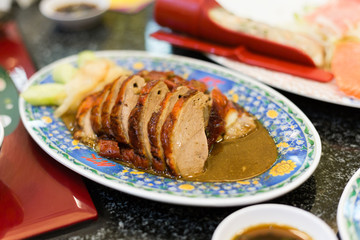 Roasted duck smoked honey sauce  Chinese Food style