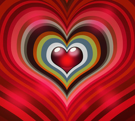 The heart of of different color