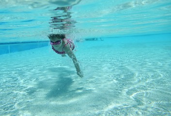 Swimming girl